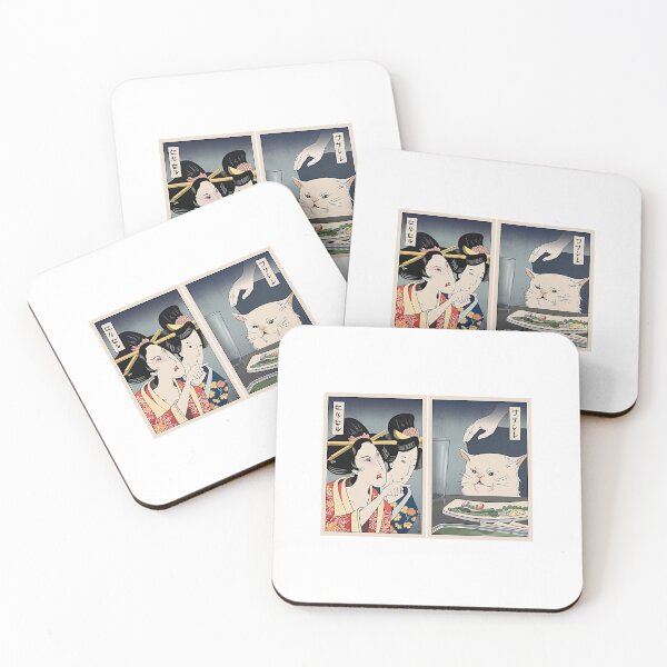 Item preview, Japanese Style Angry Woman Points At Cat Meme designed and sold by Caitlin Barlow-VanMeter.