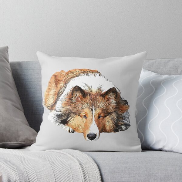 Vista previa del artículo con la obra «Collie de pelo largo», diseñado y vendido por ElegantCat.