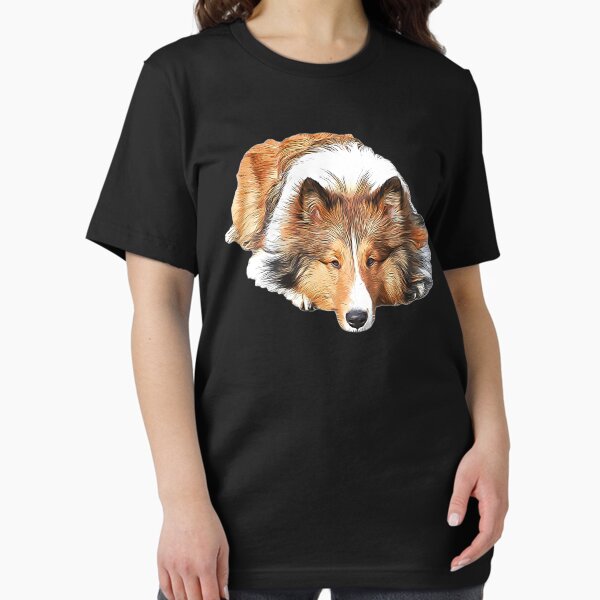 Vista previa del artículo con la obra «Collie de pelo largo», diseñado y vendido por ElegantCat.
