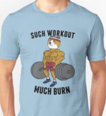 Such Workout, Much Burn Doge Slim Fit T-Shirt