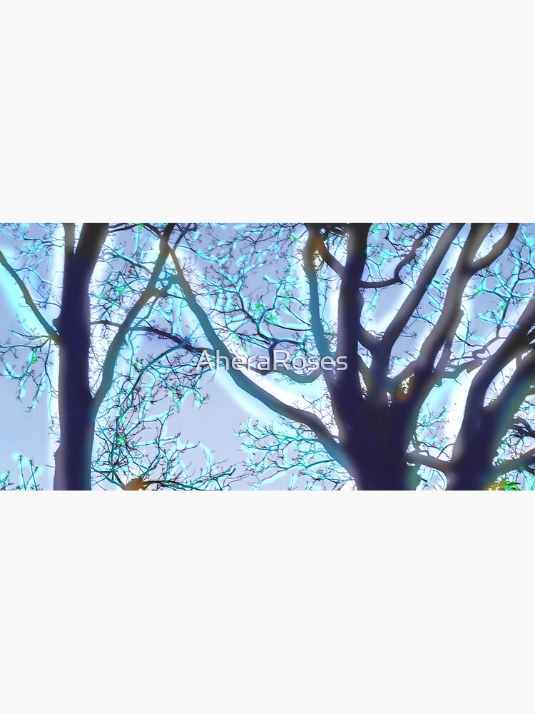 Thumbnail 3 of 3, Sticker, Blue Sunset Tree Silhouette Designs designed and sold by AheraRoses.