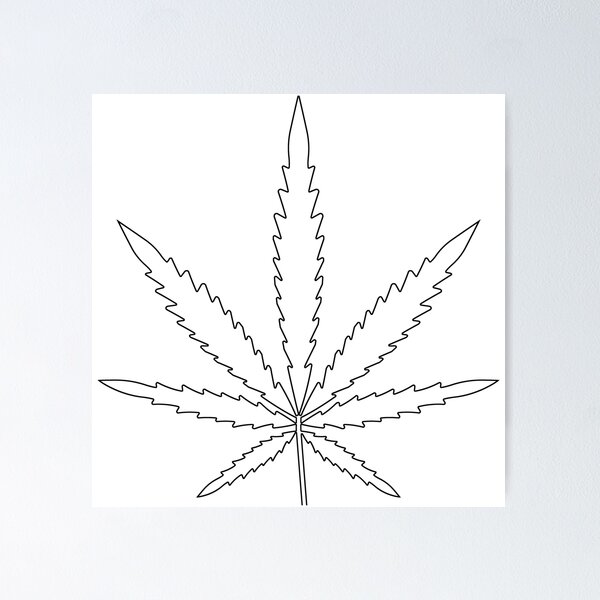 Item preview, Plain Sativa PotLeaf Stencil - Diy Color Me In designed and sold by StencilGifts.