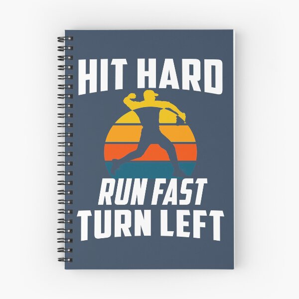 Item preview, Hit Hard Run Fast Turn Left Baseball Softball Players Merch designed and sold by SimpleConceptCo.