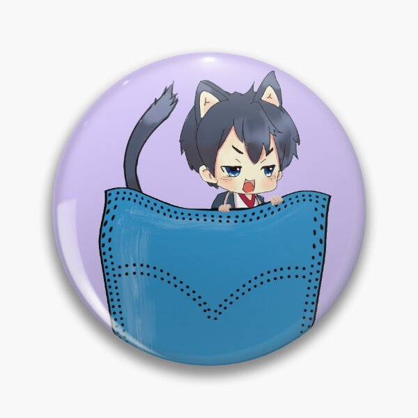 Item preview, Kawaii Anime Cat Boy With Ears And Tail Peeking Out Of Pocket designed and sold by StormyMuse.