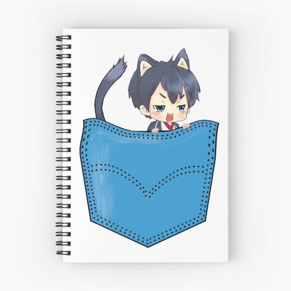 Item preview, Kawaii Anime Cat Boy With Ears And Tail Peeking Out Of Pocket designed and sold by StormyMuse.