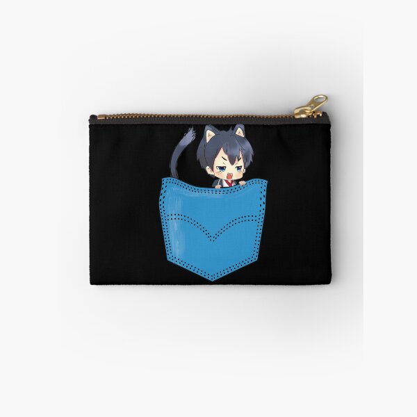 Item preview, Kawaii Anime Cat Boy With Ears And Tail Peeking Out Of Pocket designed and sold by StormyMuse.