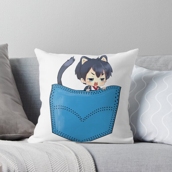 Item preview, Kawaii Anime Cat Boy With Ears And Tail Peeking Out Of Pocket designed and sold by StormyMuse.
