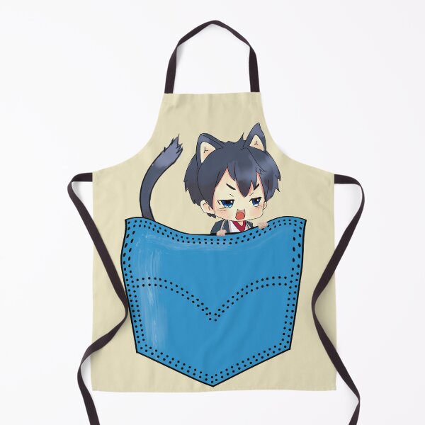 Item preview, Kawaii Anime Cat Boy With Ears And Tail Peeking Out Of Pocket designed and sold by StormyMuse.