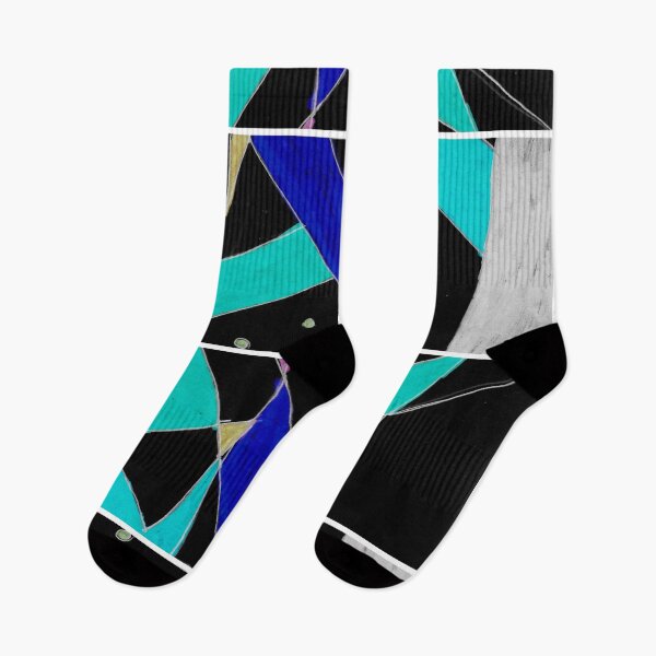 Item preview, Retro Geometric Line Art- Blues designed and sold by Designs By YL.