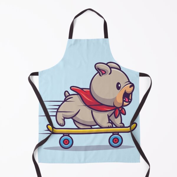 Item preview, Cute Bulldog Playing Skateboard Cartoon designed and sold by BigBoyFunky.