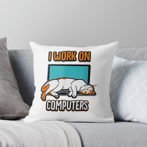 Item preview, I Work On Computers With My Cat Funny Cat designed and sold by HumbleShirt.