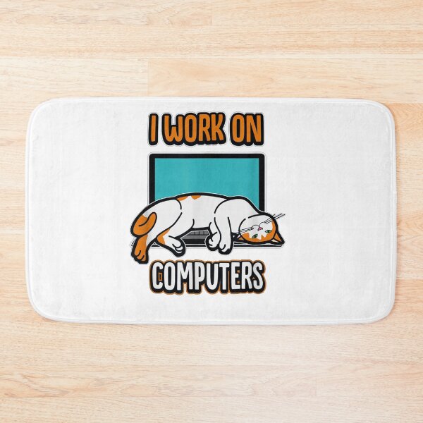 Item preview, I Work On Computers With My Cat Funny Cat designed and sold by HumbleShirt.