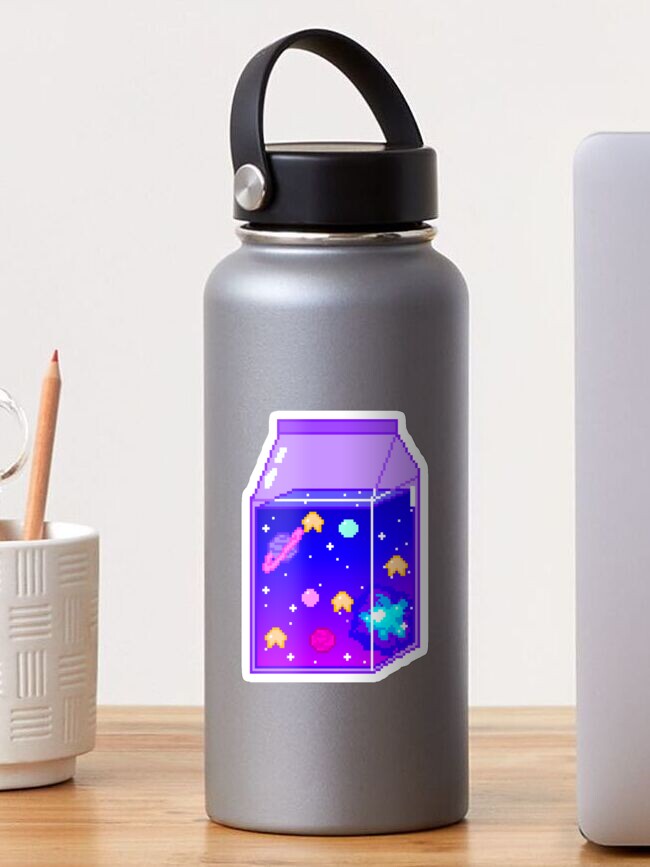 Galaxy Carton Drink - Pixel Art - Sticker