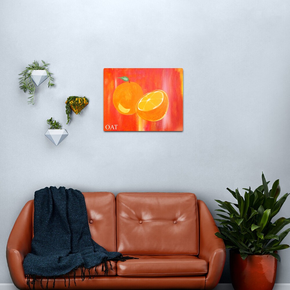 Happy Orange Metal Print