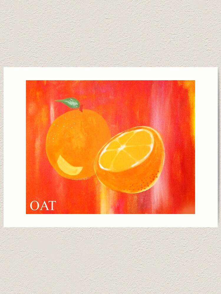 Alternate view of Happy Orange Art Print
