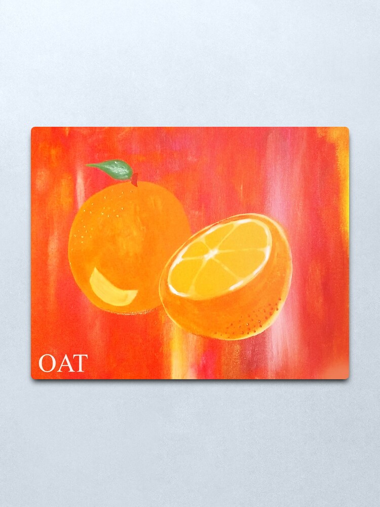Alternate view of Happy Orange Metal Print