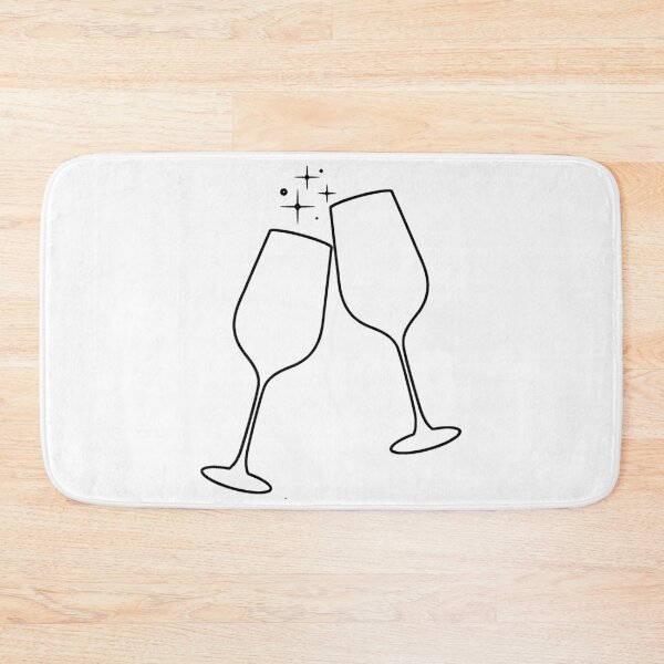 Item preview, Plain Cheers Glasses Drinks Celebration Stencil - Diy Color Me In designed and sold by StencilGifts.