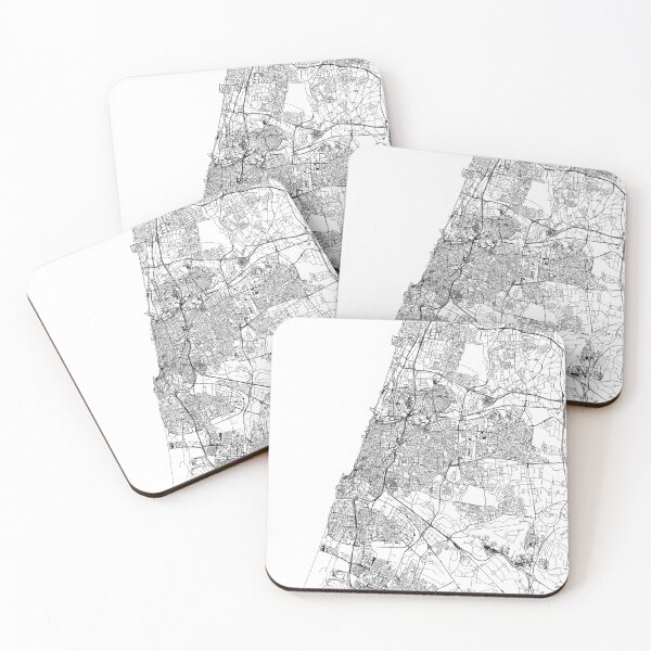 Item preview, Tel Aviv White Map designed and sold by multiplicitymap.