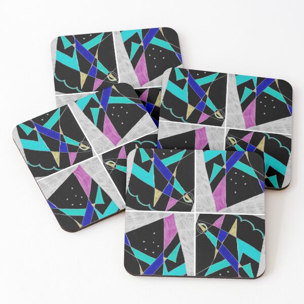 Item preview, Retro Geometric Line Art- Four Corners designed and sold by Designs By YL.