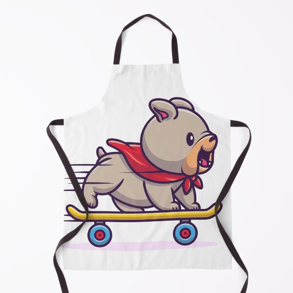 Item preview, Cute Bulldog Playing Skateboard Cartoon White Background designed and sold by BigBoyFunky.