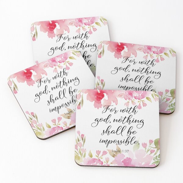 Item preview, Pink watercolor floral bible verses designed and sold by della95.