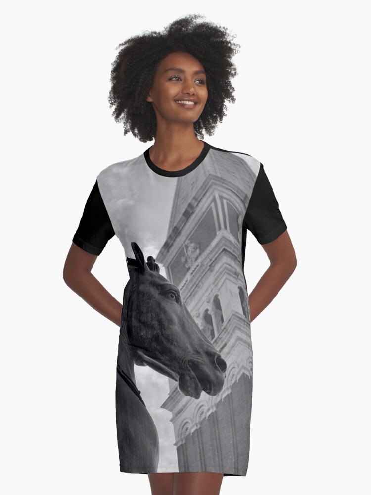Graphic T-Shirt Dress, Iconic Venice designed and sold by Tiffany Dryburgh
