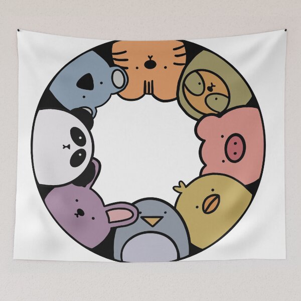 Item preview, Cute baby animals circle  designed and sold by Shui-art.