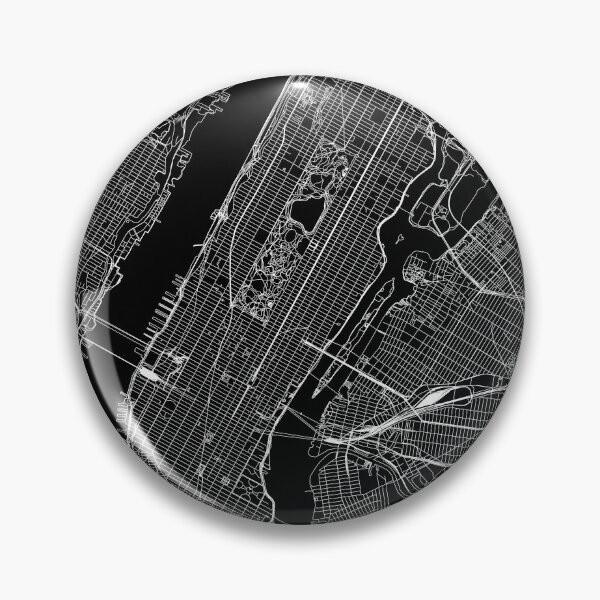 Item preview, New York City Black Map designed and sold by multiplicitymap.