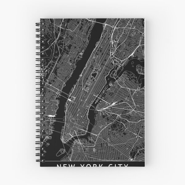 Item preview, New York City Black Map designed and sold by multiplicitymap.