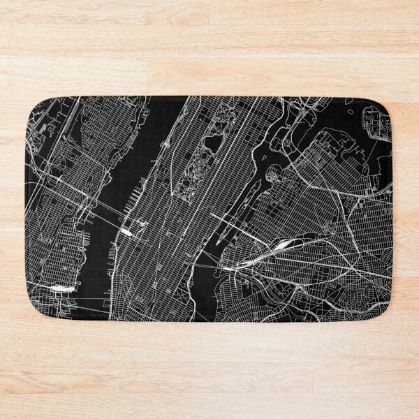 Item preview, New York City Black Map designed and sold by multiplicitymap.