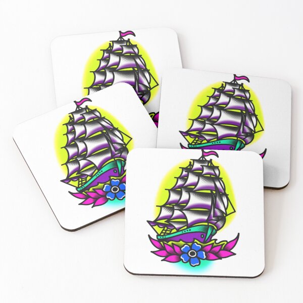 Item preview, Clipper ship tattoo designed and sold by KillaKPH.
