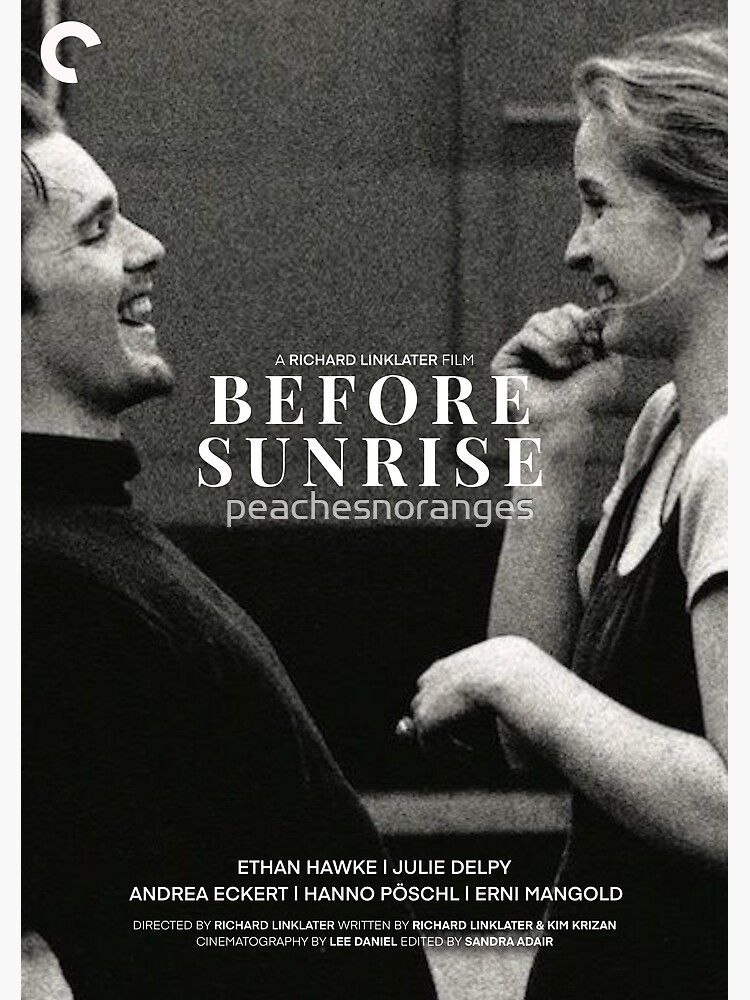 "POSTERS / BEFORE SUNRISE" Poster for Sale by peachesnoranges Redbubble