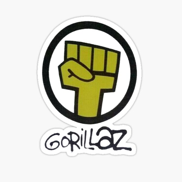 Gorilaz - main jaune Sticker