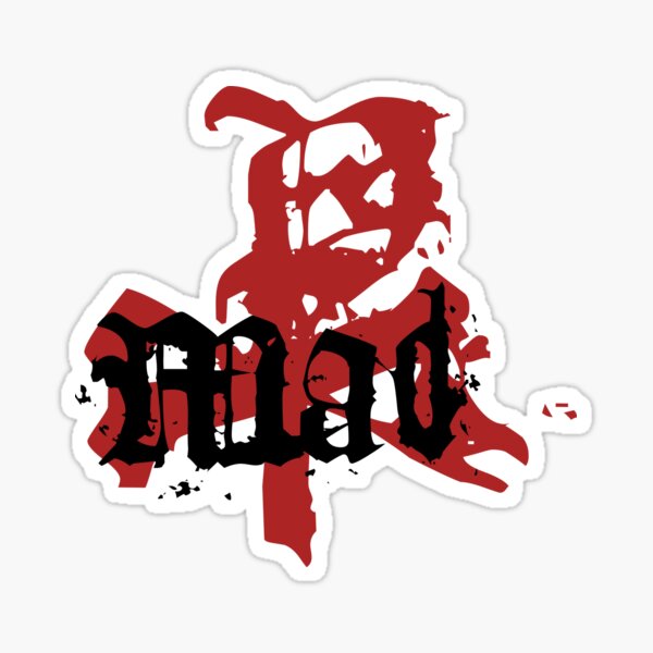 Classic MadPX logo red and black Sticker