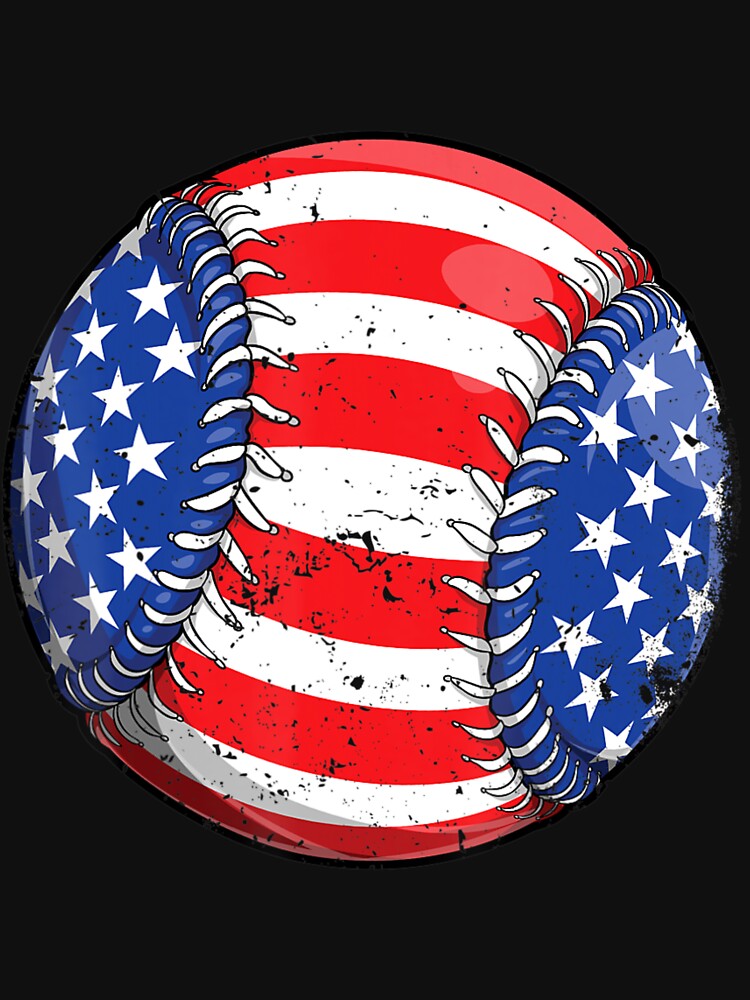 Baseball American Flag 4Th Of July Kids Boys S by WalkerSipes