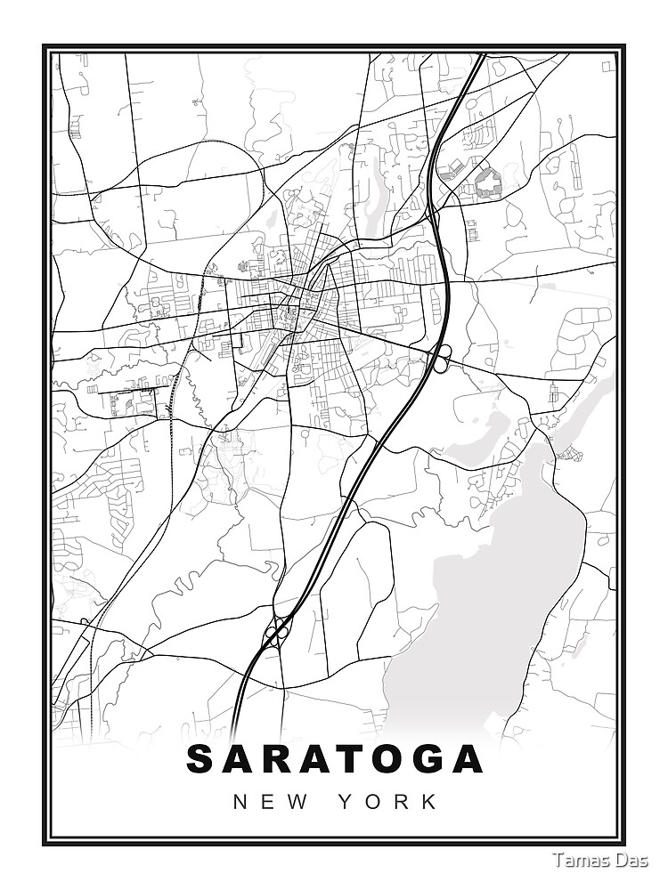 Saratoga Springs Map Poster For Sale By Sibudas Redbubble