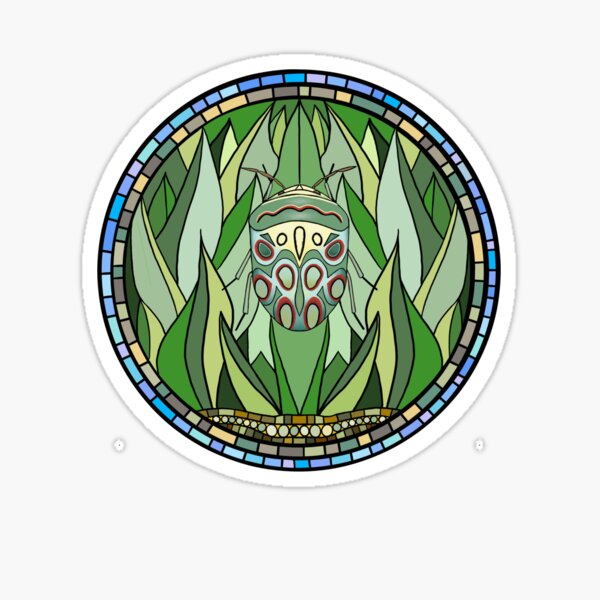 Stained Glass Design with a Picasso Bug Sticker