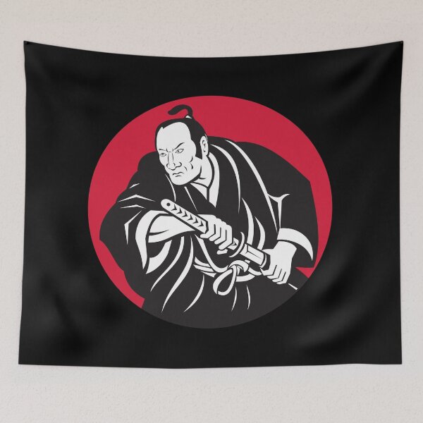 Item preview, Japanese flag inspired samurai character designed and sold by RRdesigned.