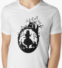 Silhouette - Alice In Wonderland Men's V-Neck T-Shirt