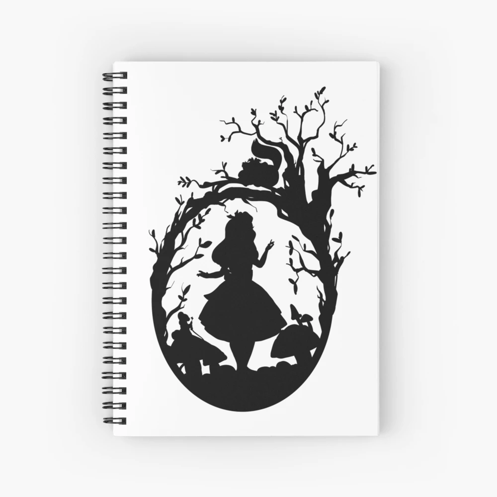Silhouette - Alice In Wonderland kirigami-alice-in-wonderland-paper-cutting-svg-template-files