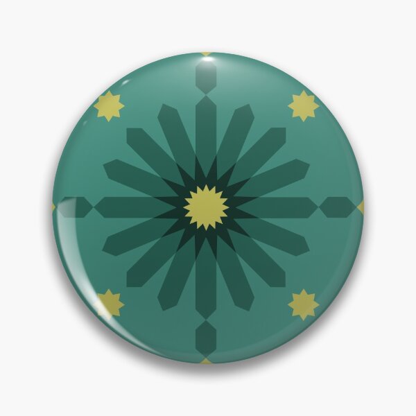 Item preview, Geometric Starbursts - Teal designed and sold by latheandquill.