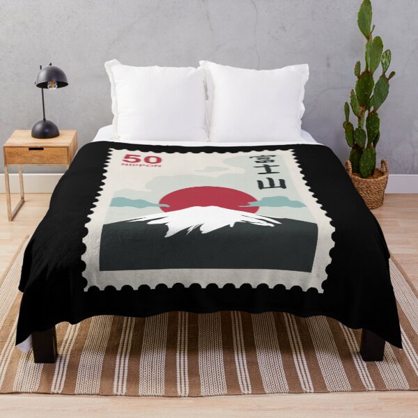 Item preview, Japanese flag inspired mountain stamp designed and sold by RRdesigned.