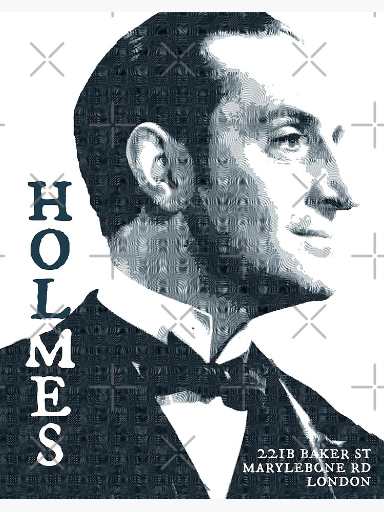 Thumbnail 3 of 3, Poster, Sherlock Holmes Basil Rathbone London Stamp designed and sold by imageren.