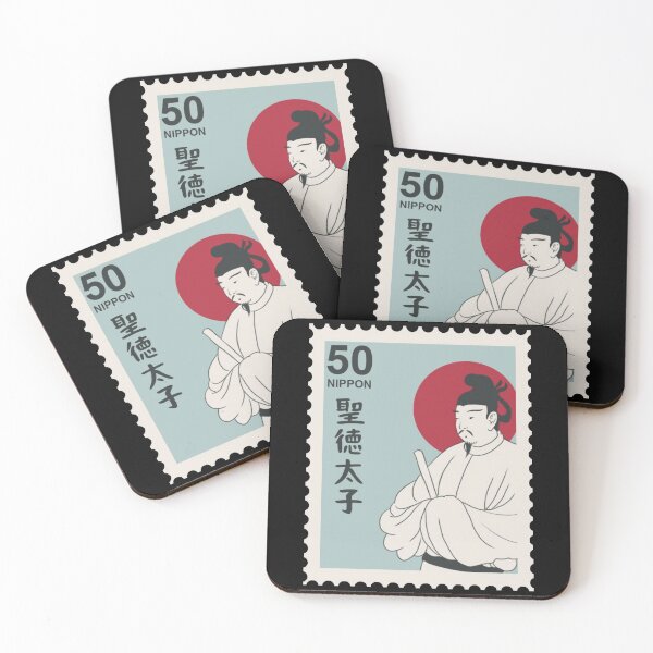 Item preview, Japanese flag inspired samurai stamp designed and sold by RRdesigned.