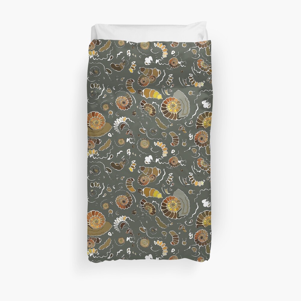 Fossilised Ammonites Duvet Cover