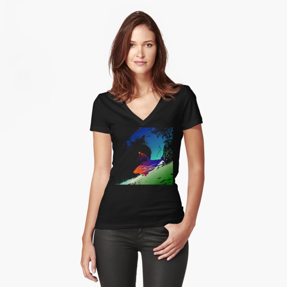Item preview, Fitted V-Neck T-Shirt designed and sold by mournblade1066.