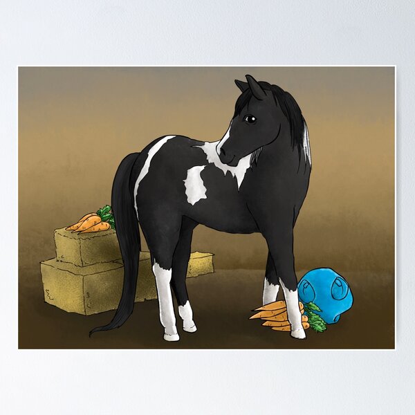 Item preview, Commissioned Illustration: Cody the Horse designed and sold by Dino & Panda Studios.