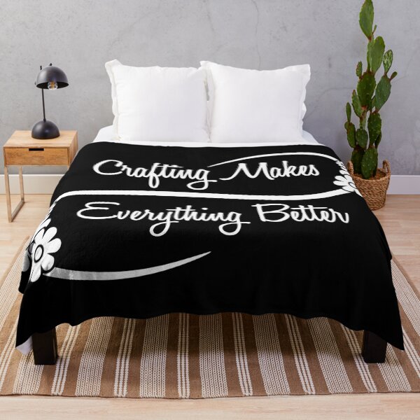 Item preview, Crafting makes Everything Better | Black background designed and sold by Qestar.