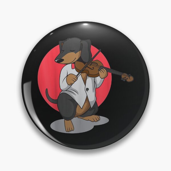 Item preview, Dachshund Wiener Dog Playing Violin Cute Funny Violinist TShirt21 designed and sold by olgaanitai.