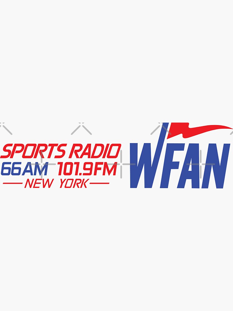 "WFAN Sports Radio 101.9 FM/66AM New York" Sticker for Sale by